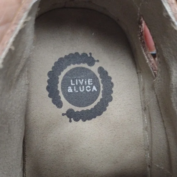 Livie & Luca Brown Sandals with Velcro Straps
